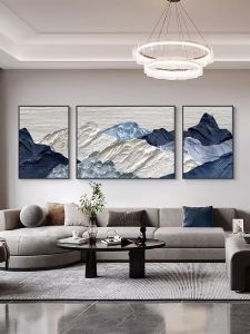 Modern Minimalist Abstract Texture Simulation Living Room Decorative Artwork Sofa Background Wall Hanging Painting Crystal Material