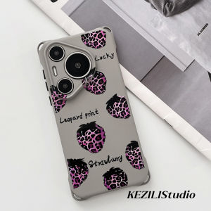 KZL Original Sweet Cool Striped Strawberry Phone Case for Huawei Mate70 Adjustable Lanyard Crossbody Compatible with Xiaomi 15Pro  16 Honor 200