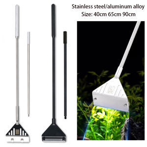 ZRDR | ZRDR Stainless Steel Aquarium Fish Tank Algae Scraper Blade Aquatic Water Live Plant Grass Cleaning Multi-Tool Cleaner Kit Set