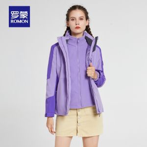 ROMON | Romon Three-in-One Detachable Jacket Outdoor Windproof Waterproof Mens Womens Spring Autumn Climbing Suit Fashion Urban Style