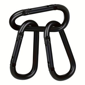 Aluminum Alloy Carabiner D Ring Outdoor Clip Hook 2.3" Spring Snap Clip for Camping Hiking Backpack Keychain Dog Leash DIY Gear
