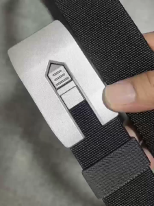 Elastic Nylon Belt for Men Alloy Slide Buckle Adjustable No‑hole Belt Casual Business Outdoor Travel Trousers Belt