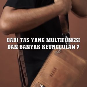 Reven Leather Jakarta - Oslo Tas Selempang Pria Kulit Multi Bag Model Handbag /Slingbag Elegan