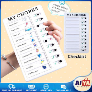 ★Same Day Shipping★ Reusable My Chores Checklist Daily Planner Memo DIY Plastic Board Chore Chart Responsibility Behavior for Kid Self-discipli