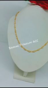KALUNG TITANIUM PECAH KOPI PERHIASAN WANITA DEWASA KOREA STYLE (COD)