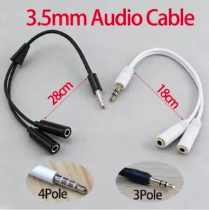 1 Chiếc 3.5 Mm Nam Đến 2 Cổng Nữ Bộ Chia Tai Nghe Cáp Nối Dài Hi-Fi Âm Thanh Stereo Chia Cổng Cho Thiết Bị Âm Thanh
