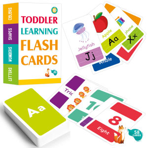 Early Childhood Education Flashcards Childrens Pre-School Color Number Shape Animal Letter ABC Flashcards Cross-Border Toys