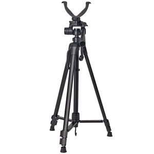 Aluminum Alloy Outdoor Shooting Holder W/ V-Yoke Portable 55-140cm Foldable Multifunctio Tripod Universal Hunting Accessory