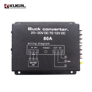 Car Power Converter with Temperature Control 60A 80A 100A High Power 24V to 12V Buck Converter