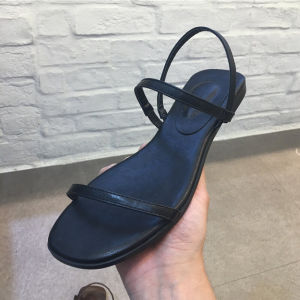 Fashionable Roman Style Flat Heel Anti-Slip Thin Strap Leather Sandals Womens Open Toe Shoes Korean Version Summer New Arrival