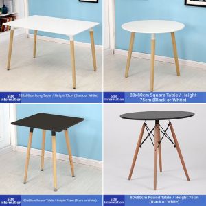 Modern Nordic Style Solid Wood Eames Dining Chair