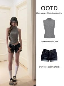 ZUKUN | Trendy Butt Hugging Womens Low Waist Denim Shorts