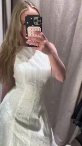 Guobioziy 2026 New Minimalist Sleeveless Pure White Straight-Cut Round Neck Vest Dress Summer Commuter Casual Long Dress