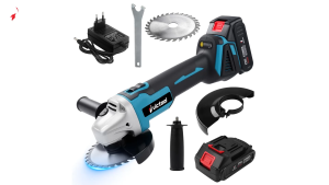 💥【รับประกัน 10 ปี】【จัดส่งฟรี】เครื่องเจียรไฟฟ้าไร้สาย 5 นิ้ว 4 เครื่องบดขัดตัดปรับความเร็ว EU 5 Inch Cordless Electric Angle Grinder 4 Speed Adjustable Cutting Polishing Grinding Machine EU