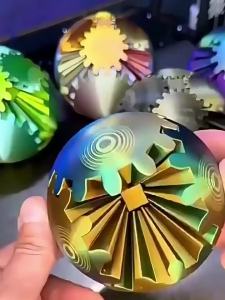 3D Printed Rotating Gear Stress Relief Intelligence Ball
