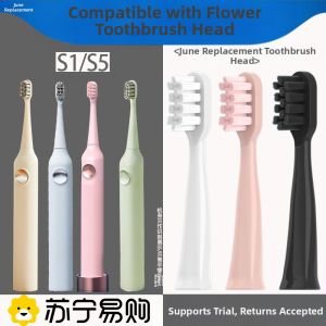 Early June Compatible HUSUM Electric Toothbrush Heads S1/S5 Universal Replacement Toothbrush Heads Deep Cleaning Adult Specifications