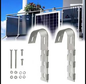 2/4 CÁI Móc Gắn Bảng Điều Khiển Năng Lượng Mặt Trời Bằng Thép Không Gỉ Cho Lan Can Ban Công Mô-đun Quang Điện Móc Gắn Bằng Thép Hợp Kim Với Lắp Đặt Nhanh Chóng