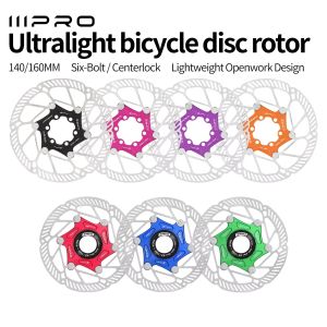 IIIPRO 6-Bolt Bicycle Brake Rotor Floating 140/160mm Multiple Colors Available 1.87mm Thickness for Mountain Bike and Road Bike