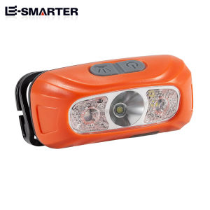 ESMARTER | Mini Rechargeable Sensor Headlamp with Powerful COB LED USB Head Flashlight for Fishing Camping - Front Lantern Torch Headlights
