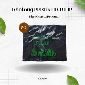 Kantong Plastik Kresek Tulip Tebal Warna Putih Merah Hitam Ukuran 50 HD GO GREEN