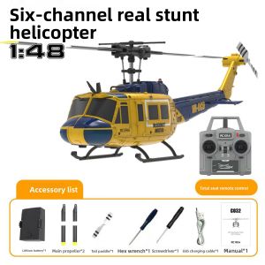 RCERA C032 UH-1 Simulated Six-Channel Flybarless RC Helicopter Inverted Flight Stunt Aircraft Electric Remote Control Airplane