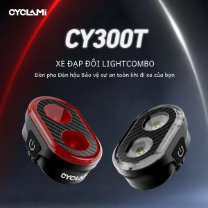 Bộ Đèn Xe Đạp Cảm Biến Phanh Thông Minh CYCLAMI CY300T - Đèn Xe Đạp Đường Trường MTB Chống Nước Phía Trước Và Phía Sau Phụ Kiện An Toàn Khi Đi Xe Đạp