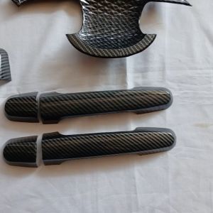Paket Outer Cover Door Handle Pegangan Pintu Mobil Innova Lama 2004 - 2015 Glossy Carbon