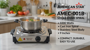 HIGH-QUALITY American Star Single Electric Stove AMEC-001B AMEC-001C AMEC-001E 1000W 1500W Portable Hot Plate