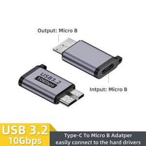 other | USB C 3.0 Micro B Male to Type C Female Adapter Type-C To Micro B Connector for Laptop External Hard Drive Disk Box Samsung S5