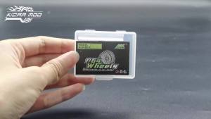 1/64 Wheels for Upgraded Mainline Cast Model Car True Rider SeriesDiameter is 0.39In Tree Fork Spokes 4 Sets/Pack ABS Wheels with Rubber Tires Rivet Shaft Metal Rims with Brake Pads (PS-C)