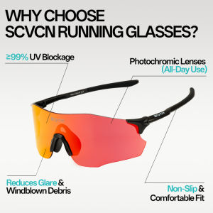 Scvcn New Photochromic Cycling Glasses Outdoor Sports Sunglasses Man Bicycle Eyewear Cycling Running Women Bike UV400 Goggles