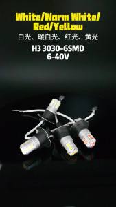 RUIANDSION 2x H1 LED H3 LED Bulb DC6V Super Bright Headlight for Car Marine Caravan Fog Lights White Red Yellow Warm White