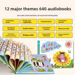 Large Size Early Education Hanging Picture Book Baby English Chinese Audio Reading Material Smart Fish Learning Machine Toy