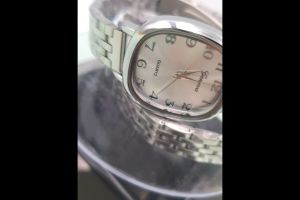 World Times นาฬิกาข้อมือ Geneva ( เจนีวา ) แบรนด์แท้ ทรงเหลี่ยม หน้าปัดตัวเลข