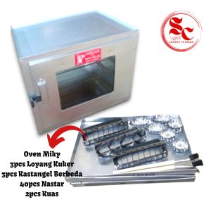 Oven Kompor Tangkring Miky 3 Susun Bahan Galvalum Anti Karat Gratis Loyang dan Cetakan Kue