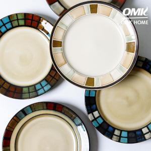 OMK Japanese Style Ceramic Dinner Plate