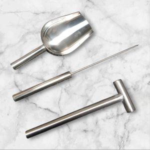 Tiga Alat Stainless Steel Multifungsi Palu Pemecah es batu Sendok Sekop Serokan es batu Biji Kopi Multifungsi Tusukan Penghancur es batu ice pick stainless steel