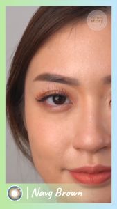 [LADYNAYOAN APPROVED] BUY 1 GET 3 Softlens Story Navy Brown 1 Pasang | 14.5mm Soflens Premium Korea | Soflen Brown  6Bulan | Normal dan -0.50 sd -6.00