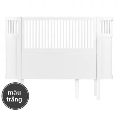 Giường cũi trẻ em Regent Home bằng gỗ nguyên khối có lan can bảo vệ điều chỉnh được