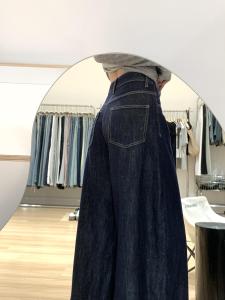 Quần Jeans Ống Rộng Màu Đen Cổ Điển Dài Cho Nữ Cao 180 Cm Quần Dài Dài Đến Sàn Phong Cách Mỹ Rộng Rãi Ôm Dáng