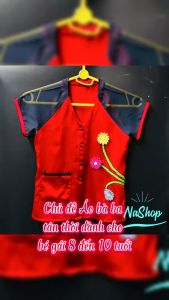 NaShop - Bộ bà ba bé gái 8-10 tuổi bộ bà ba truyền thống bộ bà ba hoa bộ bà ba nhiều màu quần trắng viền lai quần màu theo áo 2 thời trang bé gái