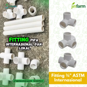 JIRIFARM - Fitting Pipa Paralon PVC 3/4 Inch Per Meter ASTM Internasional Size