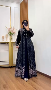 Dress jumbo Disma/Gamis syari jumbo/Dress pesta kondangan/baju muslim wanita terkini/Gamis jumbo LD 110/Dress pesta/dress resmi/dress mewah