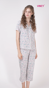 [Mua 3 giảm 20% mua 2 giảm 15%] Bộ Đồ Kate Lửng Nữ Vincy BKL267S01