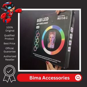 Lampu Ring Light Set Jumbo LED 33cm + Tripod 210cm + Phone Holder Complete Selfie Set