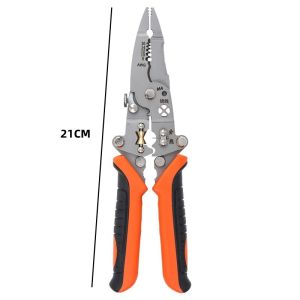 JUSTINLAU 1PC 12in1 Universal Wire Stripping Pliers Multifunctional for Peeling Separating Winding Pressing and Cutting Wires