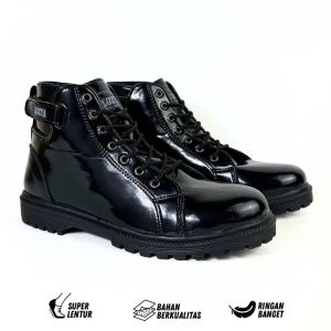 LOZTA Sepatu Pria Boots Pantofel Kerja Hitam Docmart Series