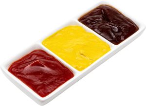DAFIFY Porcelain Appetizer and Tasting Dip Bowl Chefs Selection Soy Sauce Dish Tray