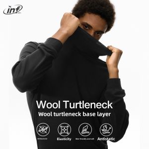 Lạm phát Thương Hiệu Len cổ cao Áo Thun Cơ Bản 2025 Mùa Thu Sản Phẩm Mới Châu Âu Và Mỹ Ins ôm vừa Pha Trộn Vai dài tay T-Shirt