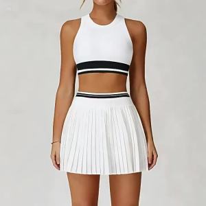 High Waist A-Line Anti-Exposure Pocket Lined Sports Skirt